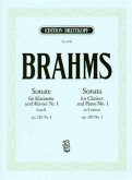 Sonaten für Klavier und Klarinette oder Viola Nr.1 f-Moll op.120,1 (Klarinetten-Fassung)