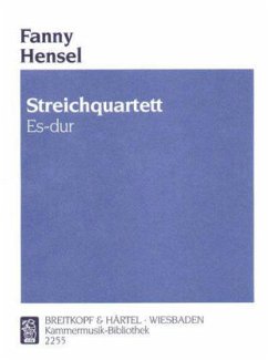 Streichquartett Es-Dur, 2 Violinen, Viola und Violoncello, Partitur und Einzelstimmen - Hensel, Fanny