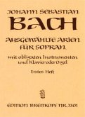 Ausgewählte Arien für Sopran, Gesang, Instrumente u. Klavier