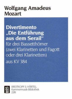 Cover Divertimento 'Entführung aus dem Serail' aus KV 384, Bläsertrio, Stimmensatz