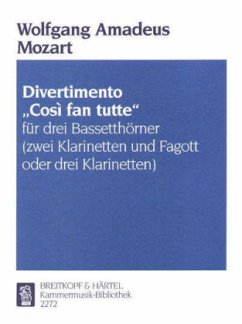 Divertimento 'Cosi fan tutte', Bläsertrio, Partitur und Stimmensatz Cover Divertimento 'Cosi fan tutte', Bläsertrio, Partitur und Stimmensatz