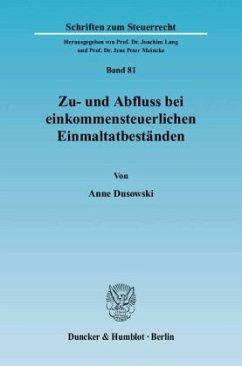 Cover Zu- und Abfluss bei einkommensteuerlichen Einmaltatbeständen.