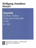 Flötenquartett D-Dur KV 285, Flöte, Violine, Viola und Violoncello, Stimmensatz