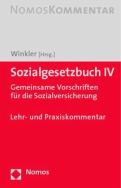 Sozialgesetzbuch (SGB) IV, Kommentar - Winkler, Jürgen (Hrsg.)