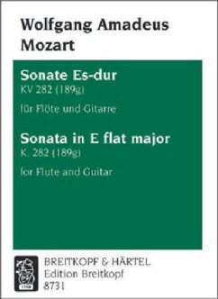 Cover Sonate Es-Dur KV 282 (189g) (Klaviersonate), Ausgabe für Flöte und Gitarre