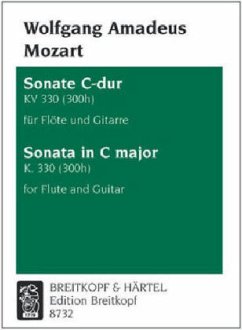 Cover Sonate C-Dur KV 330 (300h) (Klaviersonate), Ausgabe für Flöte und Gitarre