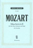 Missa brevis B-Dur KV 275, Klavierauszug (Beyer)