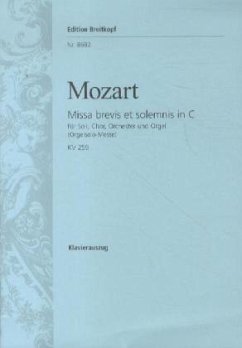 Missa brevis C-Dur KV 259, Klavierauszug - Mozart, Wolfgang Amadeus