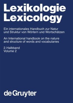 Lexikologie / Lexicology. 2. Halbband - Cruse, D. Alan / Hundsnurscher, Franz / Job, Michael / Lutzeier, Peter Rolf (Hgg.)