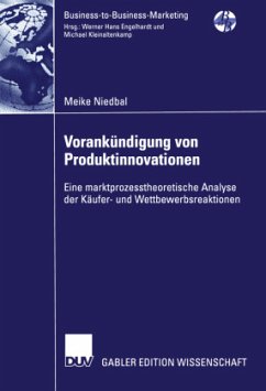 Vorankündigung von Produktinnovationen - Niedbal, Meike