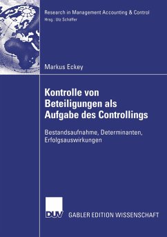 Kontrolle von Beteiligungen als Aufgabe des Controllings - Eckey, Markus