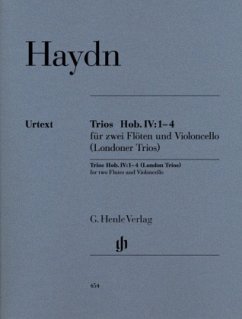 Trios für zwei Flöten und Violoncello Hob. IV:1-4 (Londoner Trios), Stimmensatz - Joseph Haydn - Trios Hob. IV:1-4 für zwei Flöten und Violoncello (Londoner Trios)