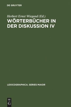 Wörterbücher in der Diskussion IV - Wiegand, Herbert Ernst (Hrsg.)
