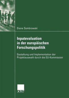 Inputevaluation in der europäischen Forschungspolitik - Sombrowski, Diane