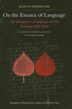 On the Essence of Language - Heidegger, Martin