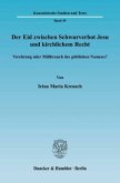 Der Eid zwischen Schwurverbot Jesu und kirchlichem Recht.