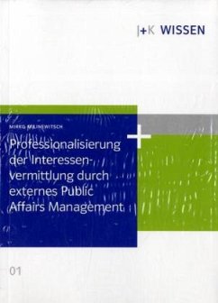 Professionalisierung der Interessenvermittlung durch externes Public Affairs Management - Milinewitsch, Mirko