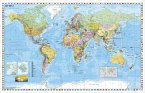 Stiefel Wandkarte Kleinformat Weltkarte politisch, deutschsprachig, ohne Metallstäbe