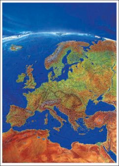 Stiefel Wandkarte Kleinformat Europa, Panorama, ohne Metallstäbe