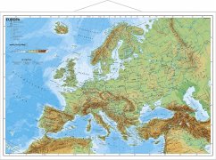 Cover Stiefel Wandkarte Miniformat Europa, physisch, mit Metallstäben