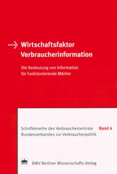 Wirtschaftsfaktor Verbraucherinformation Cover Wirtschaftsfaktor Verbraucherinformation