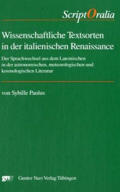 Cover Wissenschaftliche Textsorten in der italienischen Renaissance, m. CD-ROM