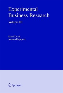 Experimental Business Research, Volume 3 - Zwick, Rami / Rapoport, Amnon (eds.)