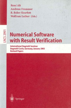 Numerical Software with Result Verification - Alt, René / Frommer, Andreas / Kearfott, R. Baker / Luther, Wolfram (Eds. )