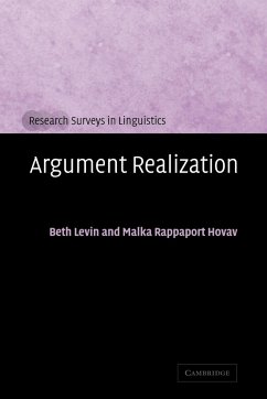 Argument Realization - Levin, Beth (Stanford University, California); Rappaport Hovav, Malka (Hebrew University of Jerusalem)