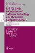 FST TCS 2003: Foundations of Software... - Bild 1