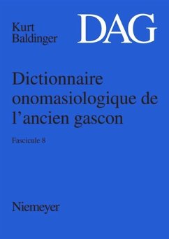 Dictionnaire onomasiologique de l¿ancien gascon (DAG). Fascicule 8