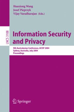 Information Security and Privacy - Wang, Huaxiong / Pieprzyk, Josef / Varadharajan, Vijay (eds.)