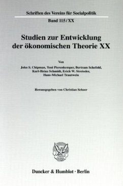 Studien zur Entwicklung der ökonomischen Theorie - Scheer, Christian (Hrsg.)