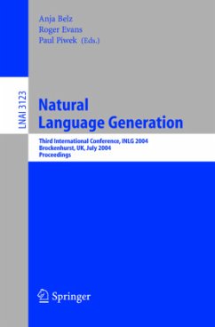 Natural Language Generation - Belz, Anja / Evans, Roger / Piwek, Paul (eds.)