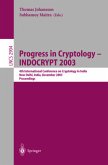Progress in Cryptology -- INDOCRYPT 2003