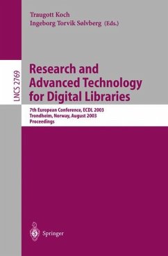Research and Advanced Technology for Digital Libraries - Koch, Traugott / Solvberg, Ingeborg T.