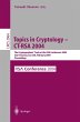 Topics in Cryptology -- CT-RSA 2004 - Bild 1