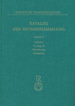 Cover China, T'u-jang-Z, Handschriften, Zeitschriften / Katalog der Ostasiensammlung Bd.6