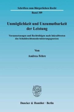 Unmöglichkeit und Unzumutbarkeit der Leistung. - Fehre, Andrea