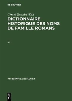 Dictionnaire historique des noms de famille romans / Dictionnaire historique des noms de famille romans IV, Bd.4
