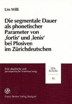 Cover Die segmentale Dauer als phonetischer Parameter von 