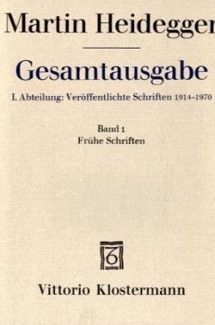 Cover Frühe Schriften (1912-1916) / Gesamtausgabe 1