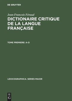 Dictionaire critique de la langue française