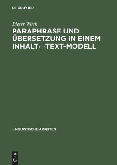 Paraphrase und Übersetzung in einem Inhalt¿Text-Modell