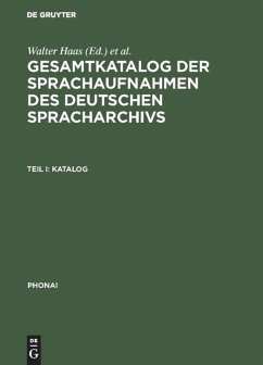 Cover Gesamtkatalog der Sprachaufnahmen des Deutschen Spracharchivs