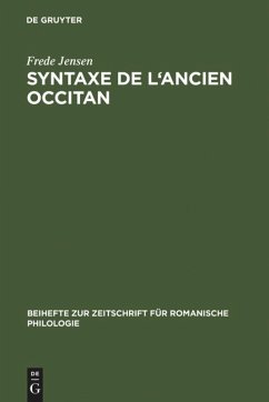 Syntaxe de l'ancien occitan - Jensen, Frede