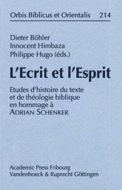 L' Ecrit et L' Esprit - Böhler SJ, Dieter / Himbaza, Innocent / Hugo, Philippe (Hgg.)