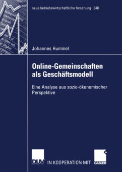 Online-Gemeinschaften als Geschäftsmodell - Hummel, Johannes