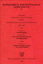 Cover Paul II. (1464-1471) / Repertorium Poenitentiariae Germanicum Band V