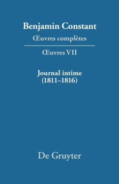 Journal intime (1811¿1816). Carnet. Livres de dépenses - Constant, Benjamin